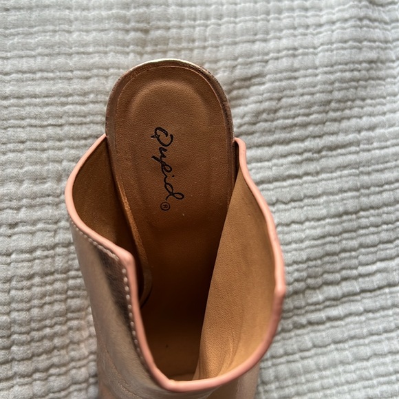 Qupid Rose Gold Metallic Heels - Picture 6 of 10